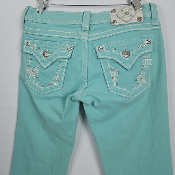 Rare Miss Me mint green capri jeans JP5415P3 Size 28 - Picture 10 of 15
